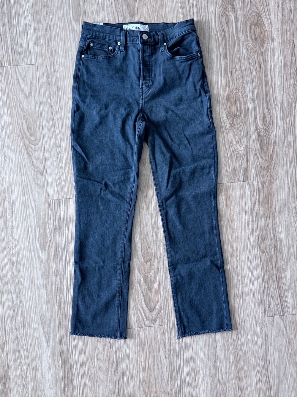 Frank & Eileen Cork Straight Leg Jeans Worn Black Size 27